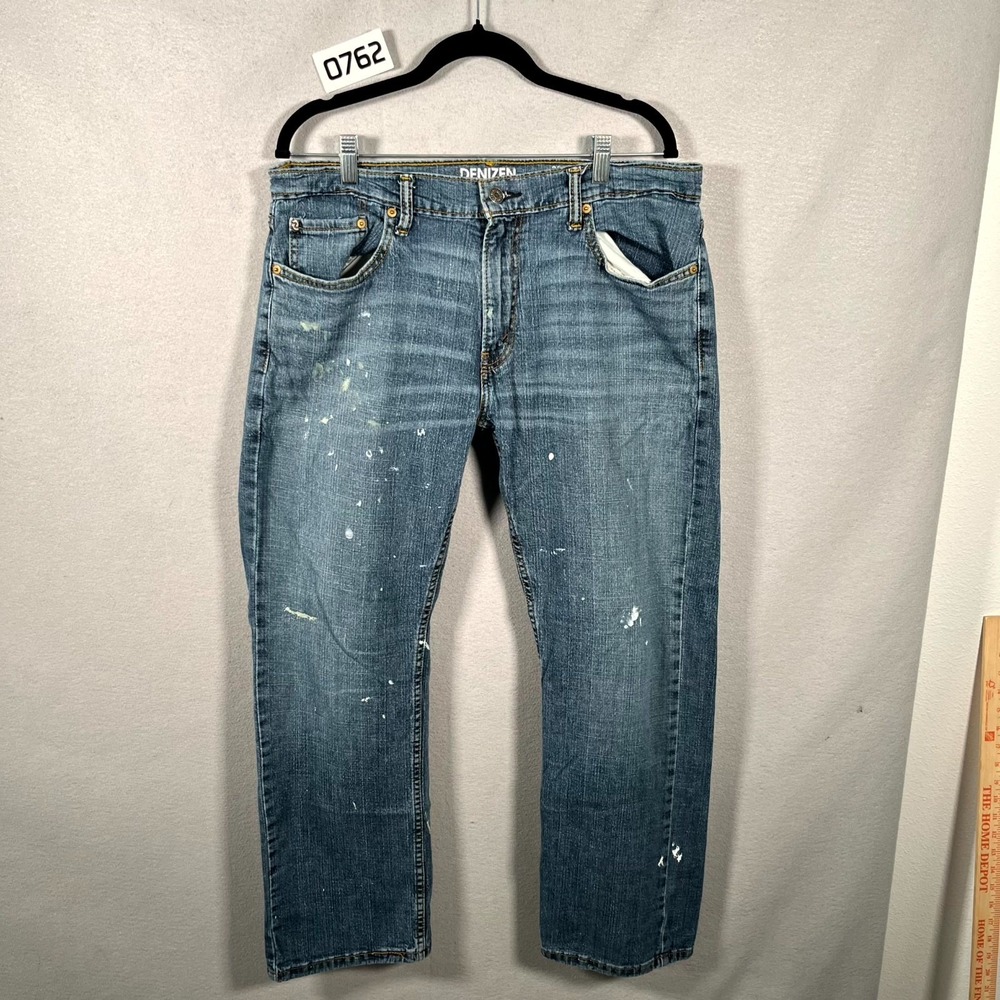 Denizen From Levi's 285 Jeans‎ Mens 36 Blue Denim Logo Relaxed Fit Straight Leg